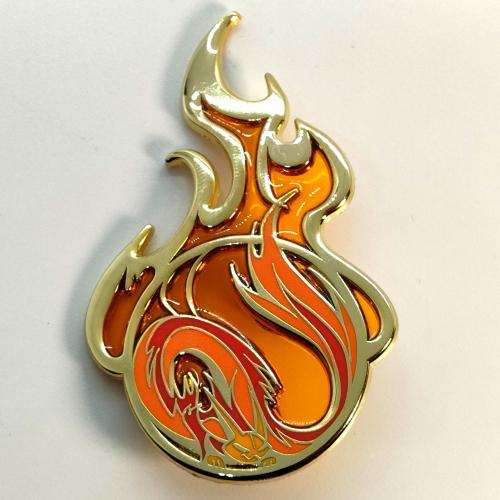 Pledge Pin July 2024- Fire ryuu neko
