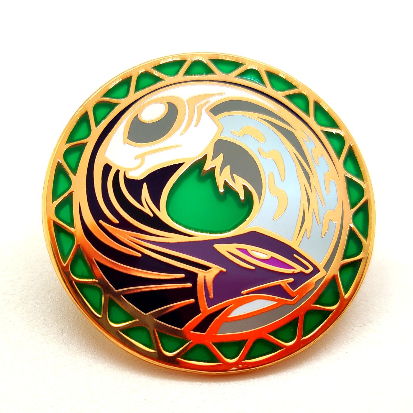 Pledge Pin Jan 2024- Ryuu neko dark-light ying yang