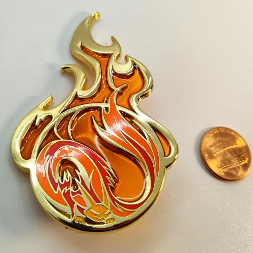 Pledge Pin July 2024- Fire ryuu neko