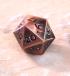 Copper and Gold D20 Dice Solid Metal