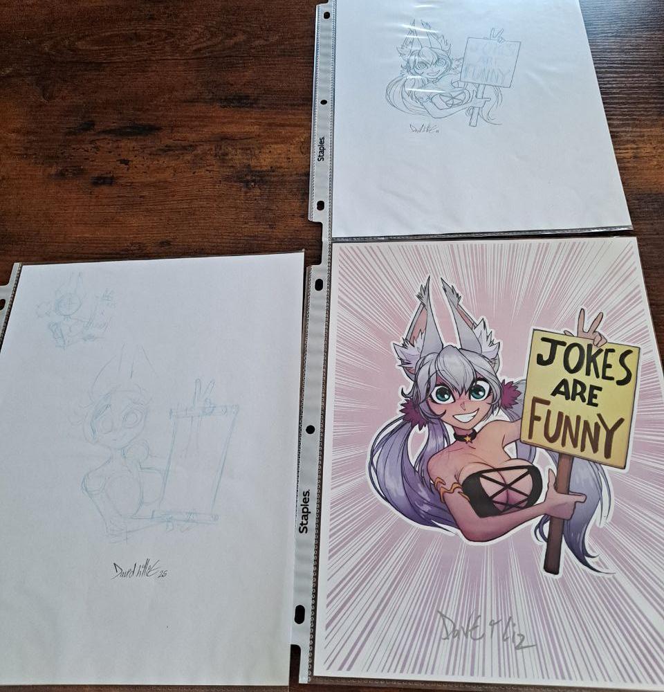 ORIGINAL ART Fox girl V Tuber Art and Print