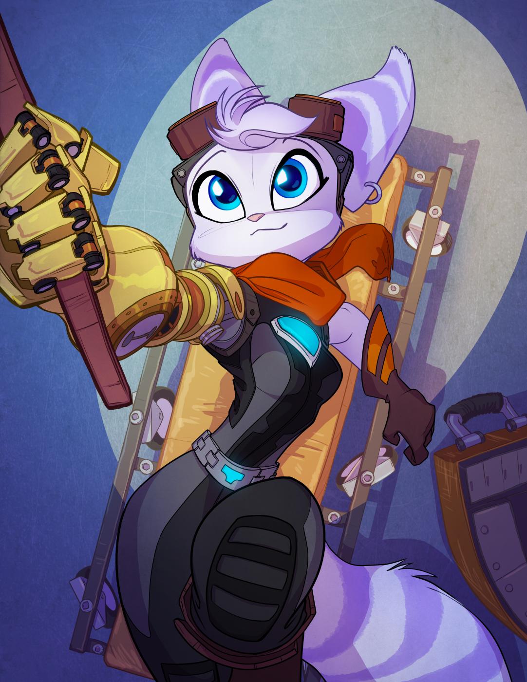 ORIGINAL ART AND PRINT Rivet Fanart piece