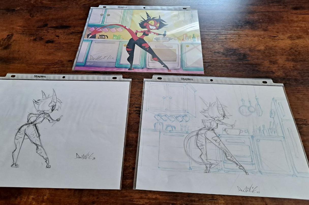ORIGINAL ART Fan Art Kitchen Demon Print and Art