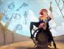 ORIGINAL ART AND PRINT Captain Amelia Treasure Planet Valentine's Day