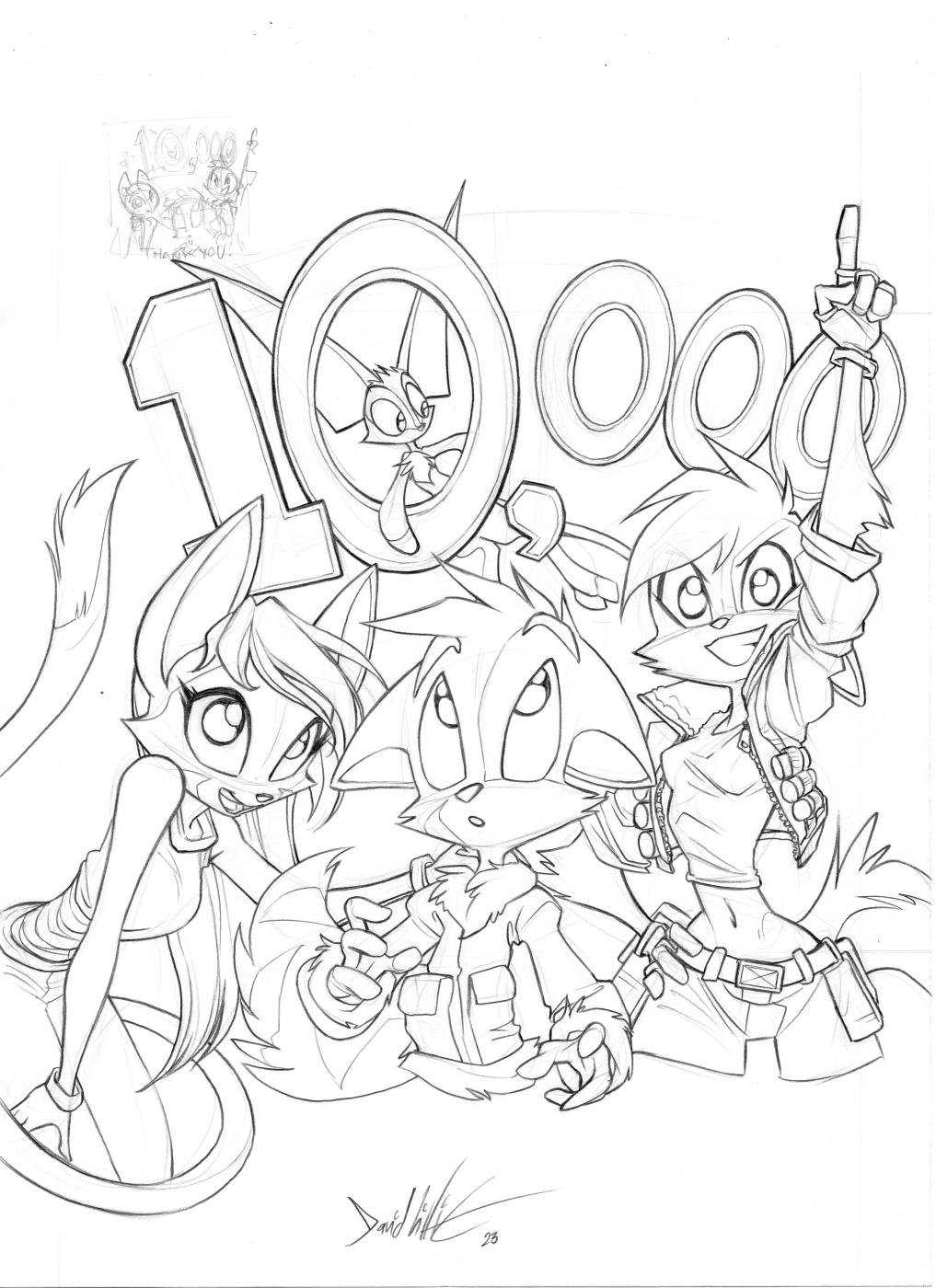 Dreamkeepers Original Art 10K Twitter Celebration Line Art and Glossy Print by David Lillie 2023