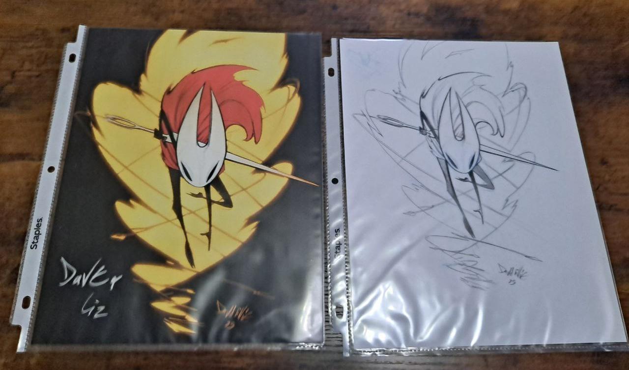 ORIGINAL ART Video Game Bug Pencils and Print