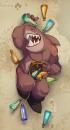 ORIGINAL ART AND PRINT DK Grunn Daki and Body Pillow